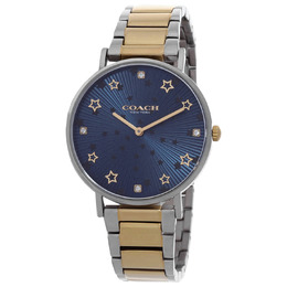 Coach Perry 14503523 - Analog Blue Dial Gold-Tone Hands Watch