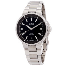 Oris Aquis Date Automatic Black Dial Ladies Watch Article No. 01 739 2458