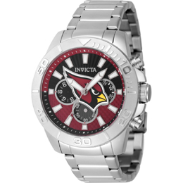 47960 Invicta NFL Arizona Cardinals Chronograph GMT Quartz Mens Watch