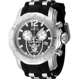 Invicta NFL Chronograph GMT Quartz Black Dial Mens Watch 48002