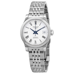 Longines Record Automatic White Dial Ladies Watch l2.320.4.11.6