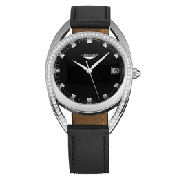 Longines Equestrian Quartz Diamond Black Dial Ladies Watch L6.138.0.57.0