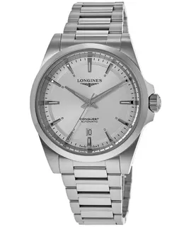 Longines Conquest Automatic 41 mm Silver Dial Steel Men's Watch Model L3.830.4.72.6