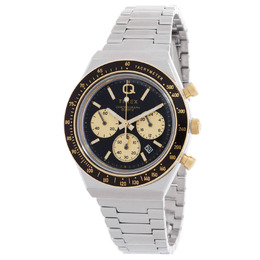 Timex Q Chronograph Quartz Mens Watch Black Dial TW2W64200