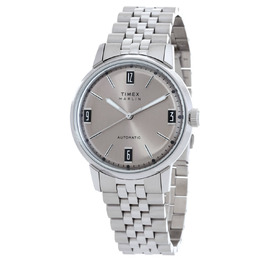 Timex Marlin Automatic Mens Watch with Silver Stainless Steel Case and Crystal Clear Dial TW2W59200VQ