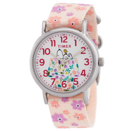 Timex Peanuts Series Ladies Watch TW2W33200JT - Elegant Floral Dial & Multicolor Strap