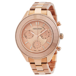 Swatch 5610469: Octea Lux Sport Chronograph Quartz Rose Gold Dial Watch