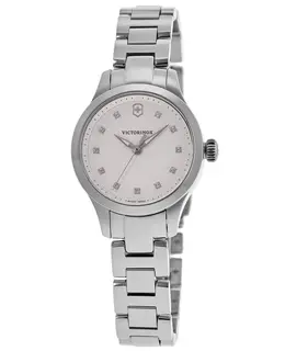 Victorinox Swiss Army Alliance XS Quartz White Crystal Dial Steel Women's Watch, Model 241875