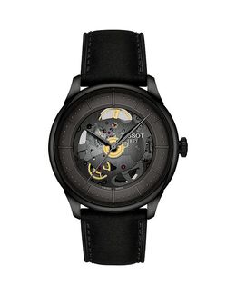 Часы Tissot Chemin des Tourelles Powermatic 80 Skeleton, 39 мм, серый 5182632 | gray/black