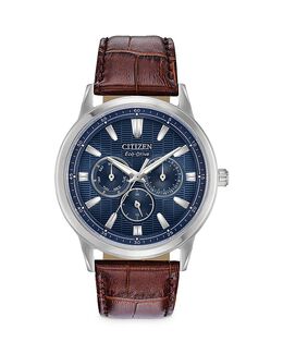 Часы Citizen Eco-Drive Corso, 44 ​​мм, мультиколор 4515357 | navy/brown