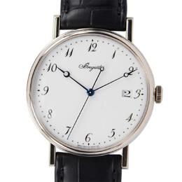 Breguet Classique White Dial 18 Carat White Gold Automatic Mens Watch 5177bb/29/9v6
