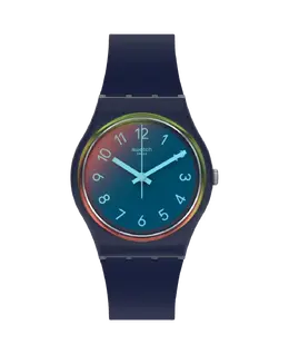 Часы La Night синие с синим ремешком из материала биологического происхождения Swatch 7610522863897 | azul