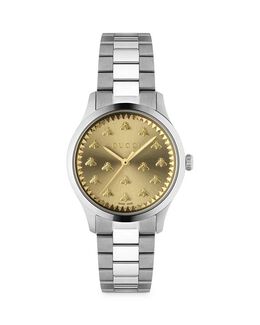 Часы G-Timeless Multibee, 32 мм Gucci, цвет Gold 4416446 | gold/silver