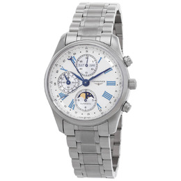 Longines The Longines Master Collection Chronograph GMT Automatic Moon Phase Silver Dial Unisex Watch l2.673.4.71.6