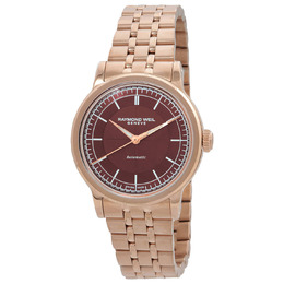 Raymond Weil Millesime Automatic Ladies Watch 2125-P5-45001 Burgundy Dial