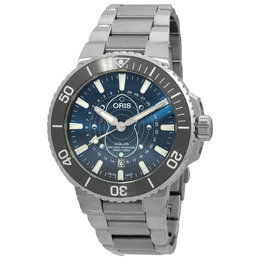 Oris Aquis Dat Watt Automatic Blue Dial Limited Edition Mens Watch 01 761 7765 4185-Set oris 01 761 7765 4185set
