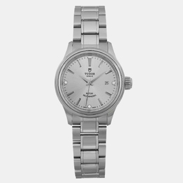 Tudor Silver Diamond Stainless Steel Style 12100-0003 Automatic Women's Wristwatch [Article: 1099362]