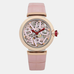 Bulgari Pink 18k Rose Gold Lucea LUP33SG Quartz Women's Wristwatch 33 mm 1099332