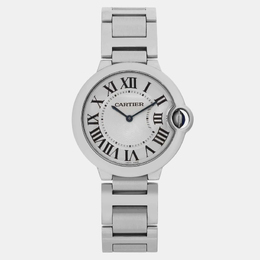Cartier Ballon Bleu W69011Z4 Men's Stainless Steel Silver Quartz Watch 36mm