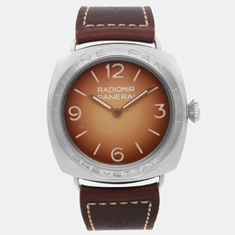 Panerai Brown Stainless Steel Radiomir 3 Days PAM00687 Manual Winding Men's Wristwatch 47mm 1099167