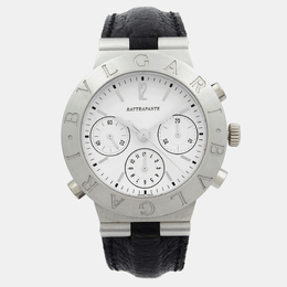 Bulgari White Platinum Diagono Rattrapante CH 40 GL Automatic Men's Wristwatch 40mm 1099107