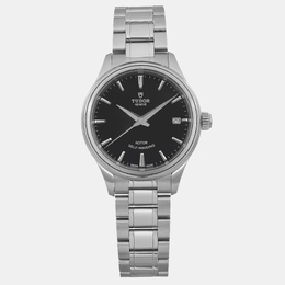 Tudor Model 12300-0002 Automatic Women's Wristwatch with Black Stainless Steel Case, 34mm Diameter, SKU 1099127
