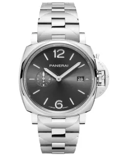 Panerai Luminor Due 42mm Automatic Grey Dial Steel Men's Watch pam01387
