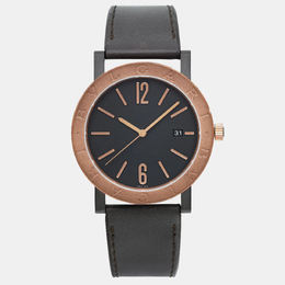 Bulgari Black Steel Bronze Solotempo 102931 Automatic Men's Wristwatch 41mm 1099214