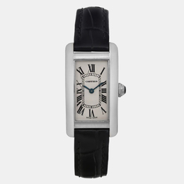 Cartier Tank Americaine White Gold Wristwatch, Model W2601956