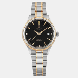 Tudor Black 18k Yellow Gold Steel Style 12103 Automatic Women's Wristwatch (Article: 1099194)