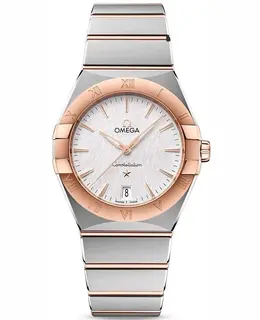 Omega Constellation Quartz 36mm Silver Dial Rose Gold and Stainless Steel Women's Watch 131.20.36.60.02.001