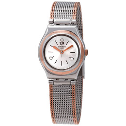 Swatch YSS327M Full Silver Jacket Ladies Two Tone Analog Watch