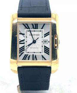 Pre-Owned Cartier Tank Anglaise Large Silver Dial Mens Watch W5310032