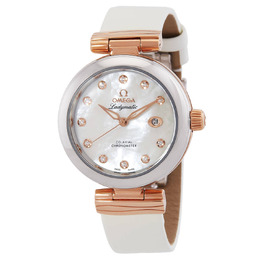 Omega De Ville Automatic Chronometer Diamond White Dial Ladies Watch 425.22.34.20.55.004