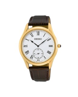 Мужские часы Neo classic SRK050P1 из кожи с коричневым ремешком Seiko, коричневый 8434103469778 | marrón