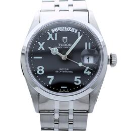 Pre-owned Tudor Date & Day Automatic Black Dial Mens Watch 76200