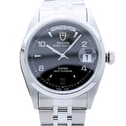 Pre-owned Tudor Date + Day Automatic Mens Black Dial Watch Model 76200
