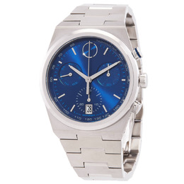 Movado BOLD Quest Chronograph Quartz Blue Dial Mens Watch 3601199