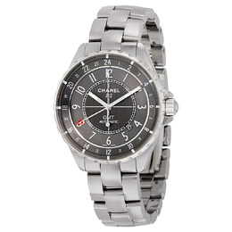 Pre-owned Chanel J12 Chromatic Gmt GMT Charcoal Dial Unisex Watch h3099