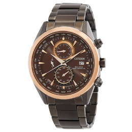 Citizen Perpetual Chronograph Red Dial Mens Watch AT8267-86X