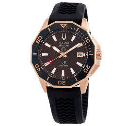 Bulova Marine Star HPQ Precisionist Quartz Brown Dial Mens Watch 98b421
