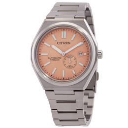 Citizen Zenith Automatic Salmon Dial Mens Watch NJ0180-80Z