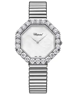 Chopard L'Heure Du Diamant Octagonal Automatic Mother of Pearl Dial Diamond Bezel 18K White Gold Women's Watch 10a097-1404