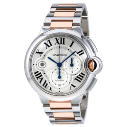 Pre-owned Cartier Ballon Bleu de Cartier Chronograph Automatic Mens Watch w6920075