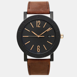 Bulgari Black Stainless Steel Solotempo 103219 Automatic Men's Wristwatch 41 mm 1102946