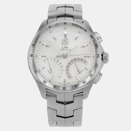 Tag Heuer Silver Stainless Steel Link CAT7011.BA0952 Quartz Men's Wristwatch 43 mm 1103000