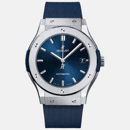 Hublot Blue Titanium Classic Fusion Men's Wristwatch 45 mm 1102837