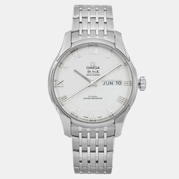 Omega White Stainless Steel De Ville Hour Vision 433.10.41.22.02.001 Automatic Men's Wristwatch 41 mm 1102992