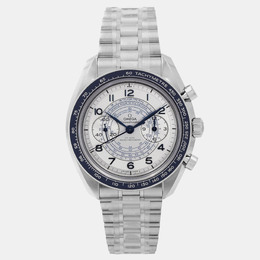 Omega Speedmaster Chronoscope Ref. 1102985 Men's Manual Winding Stainless Steel Watch, Silver Dial, 43mm