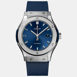 Hublot Blue Titanium Classic Fusion Men's Wristwatch 42 mm 1102836